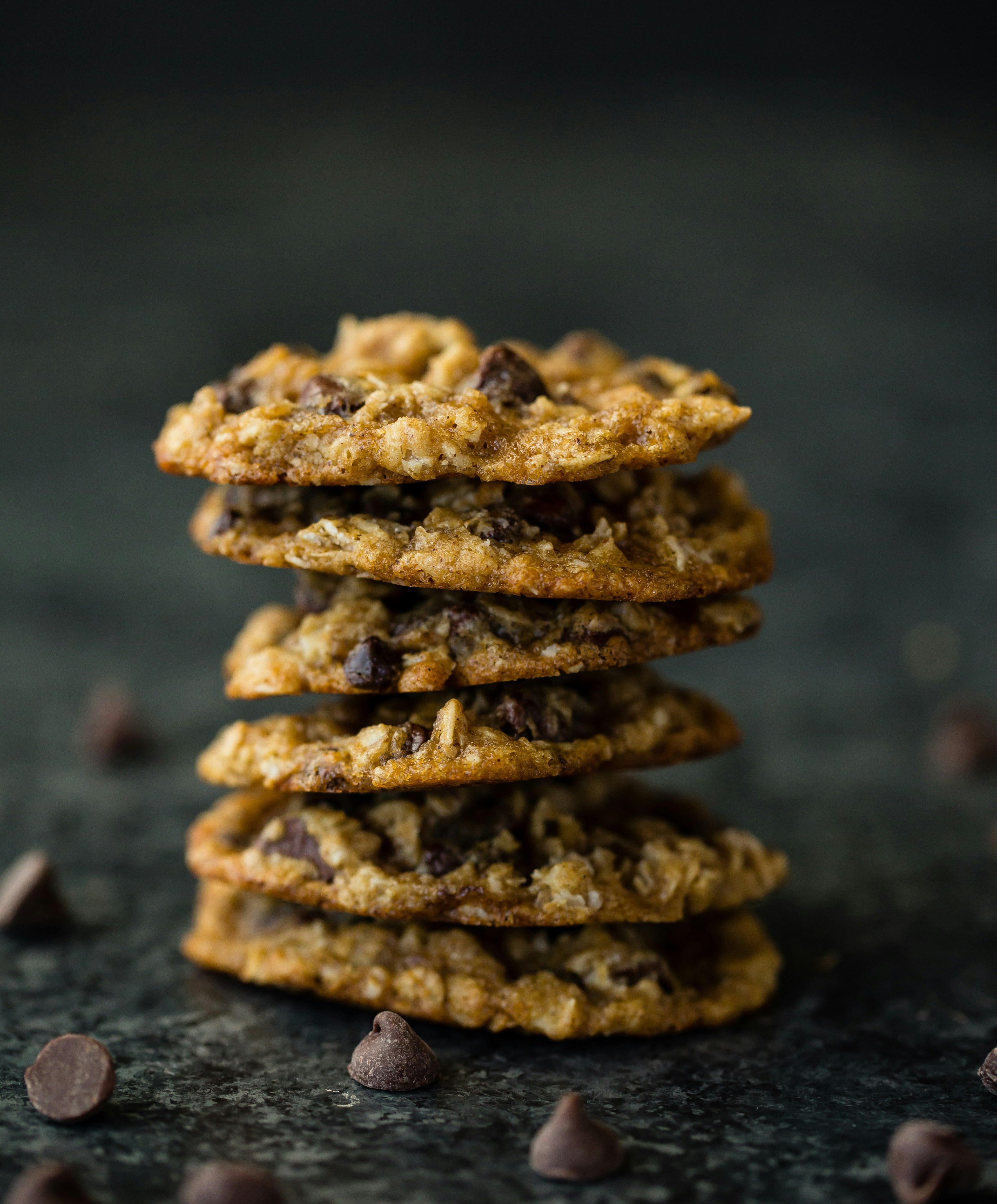 stack of chocolate cookies